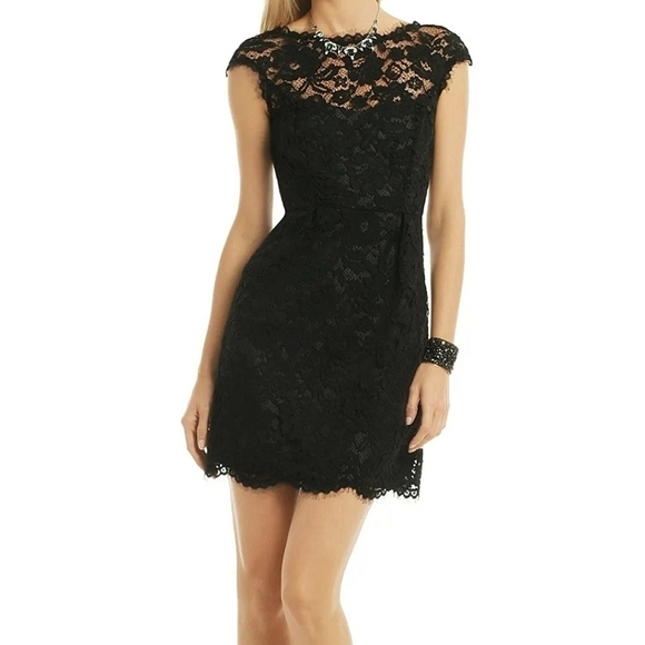 Shoshanna‎ Corlears Olivia Black Lace Mini Dress - Picture 1 of 8